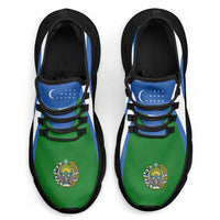 Uzbekistan Football Clunky Sneakers Flag-Inspired Curve Style