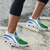 Uzbekistan Football Clunky Sneakers Flag-Inspired Curve Style