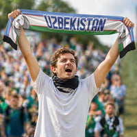 Uzbekistan World Football 2026 Soccer Scarf National Pride Never Stops