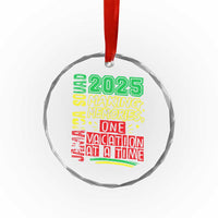 Vacation Jamaica 2025 Crystal Glass Ornament Matching Family Jamaica Squad - Wonder Print Shop