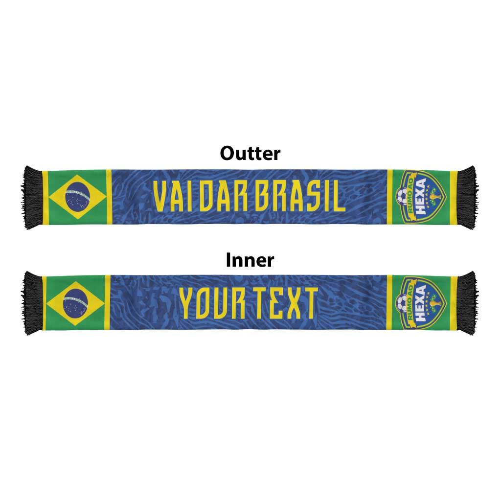 Vai Dar Brasil Personalized Soccer Scarf Brasil Rumo ao Hexa Football Supporter