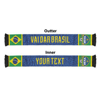 Vai Dar Brasil Personalized Soccer Scarf Brasil Rumo ao Hexa Football Supporter