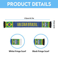 Vai Dar Brasil Personalized Soccer Scarf Brasil Rumo ao Hexa Football Supporter
