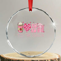 Valentine Coffee Crystal Glass Ornament Love Heart XOXO Cute Graphic Valentines Day