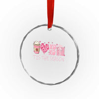 Valentine Coffee Crystal Glass Ornament Love Heart XOXO Cute Graphic Valentines Day