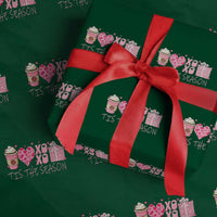 Valentine Coffee Wrapping Paper Roll Love Heart XOXO Cute Graphic Valentines Day