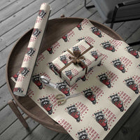 Valentine Racoon Trash Panda Wrapping Paper Roll I'm Just Here For The Chocolate