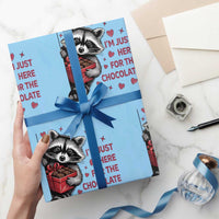 Valentine Racoon Trash Panda Wrapping Paper Roll I'm Just Here For The Chocolate
