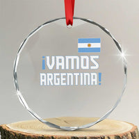 Vamos Argentina Crystal Glass Ornament Sol De May Argentinian Flag National Pride