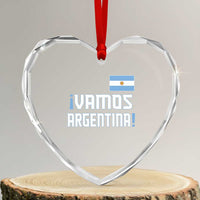 Vamos Argentina Heart Crystal Glass Ornament Sol De May Argentinian Flag National Pride