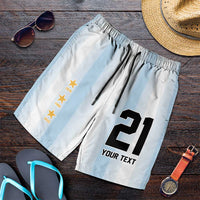 Vamos Argentina WC26 Custom Shorts for Men Vamos Argentina History Champions Blue - Wonder Print Shop