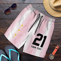 Vamos Argentina WC26 Custom Shorts for Men Vamos Argentina History Champions Pink - Wonder Print Shop