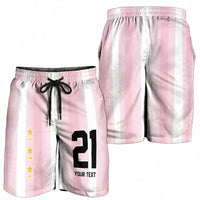Vamos Argentina WC26 Custom Shorts for Men Vamos Argentina History Champions Pink - Wonder Print Shop
