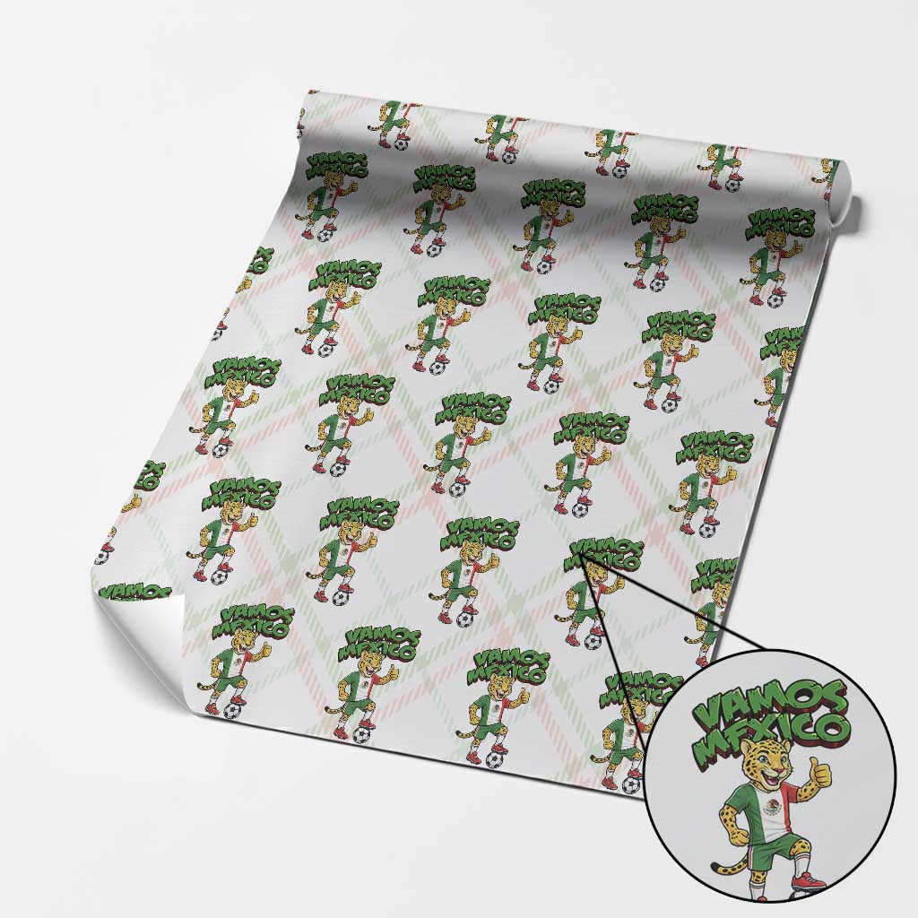 Vamos Mexico Fierce Leopard Wrapping Paper Roll Soccer 2026 Fan Gift