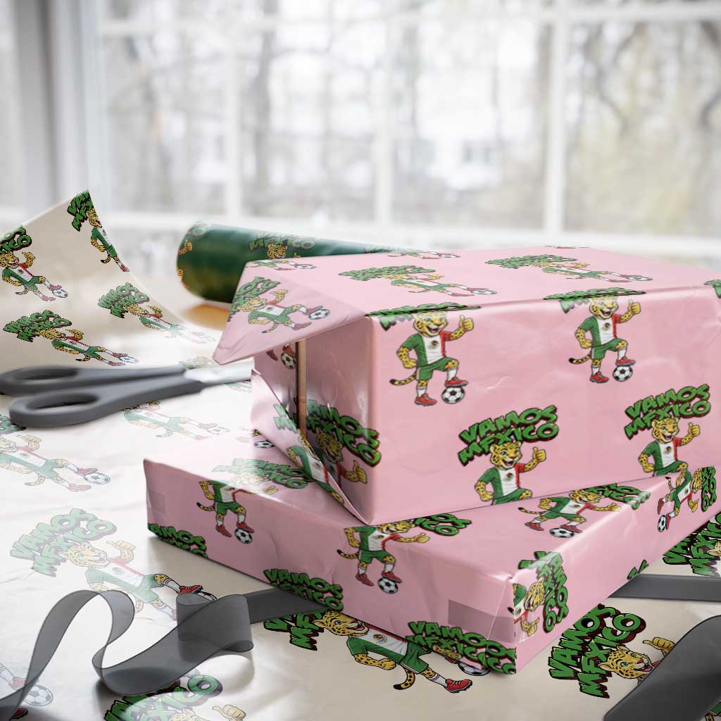 Vamos Mexico Fierce Leopard Wrapping Paper Roll Soccer 2026 Fan Gift