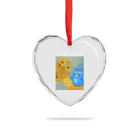 Van Gogh Kpop Fan Heart Crystal Glass Ornament Blue Tiger Vintage Art Sunflower Cat