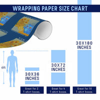 Van Gogh Kpop Fan Wrapping Paper Roll Blue Tiger Vintage Art Sunflower Cat