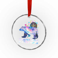 VBS 2025 Adventure Bear Crystal Glass Ornament Trusting Jesus In A Wild World Northen Lights - Wonder Print Shop