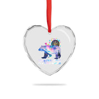 VBS 2025 Adventure Bear Heart Crystal Glass Ornament Trusting Jesus In A Wild World Northen Lights - Wonder Print Shop