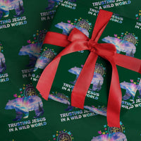 VBS 2025 Adventure Bear Wrapping Paper Roll Trusting Jesus In A Wild World Northen Lights - Wonder Print Shop
