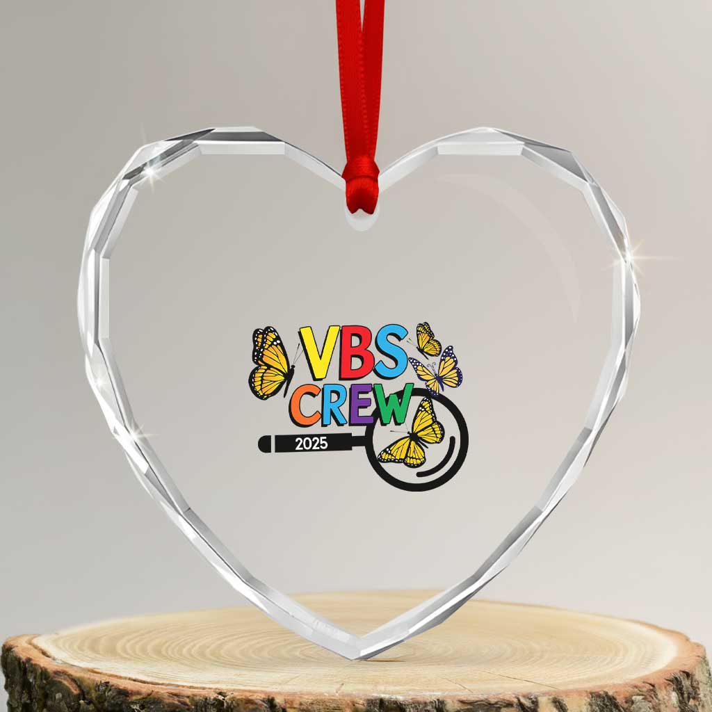 VBS 2025 Heart Crystal Glass Ornament Magnified Vacation Bible School Butterfly VBS Team - Wonder Print Shop