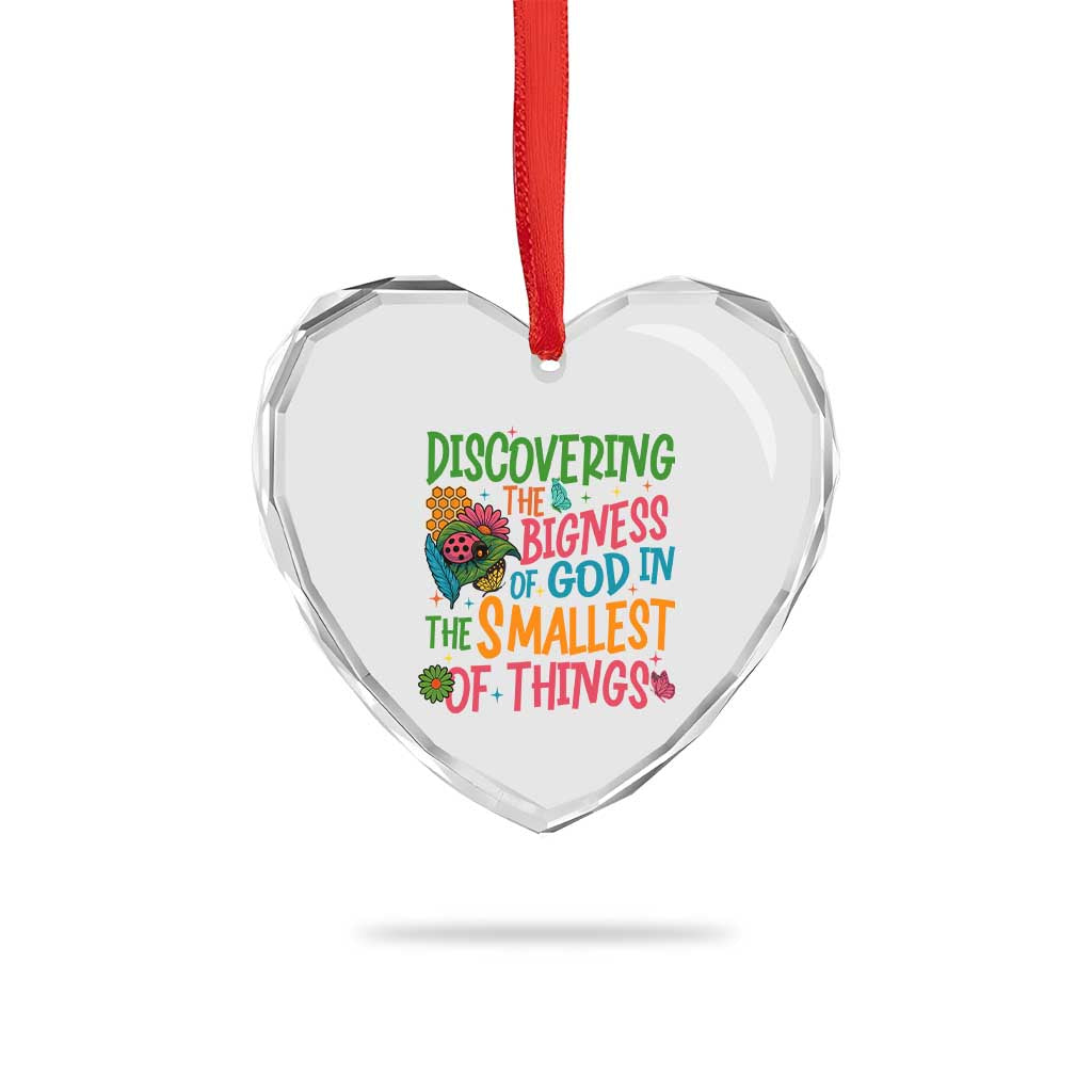 VBS 2025 Insects Adventure Heart Crystal Glass Ornament Discovering the Bigness of God in the Smallest of Things - Wonder Print Shop