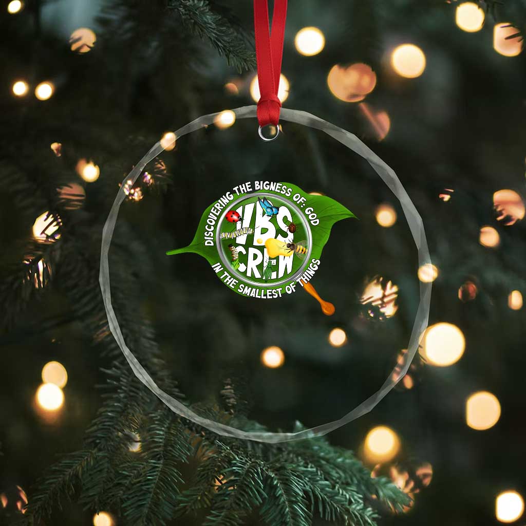 VBS Crew 2025 Crystal Glass Ornament Magnified Discovering The Bigness Of God In The Smallest Of Things - Wonder Print Shop
