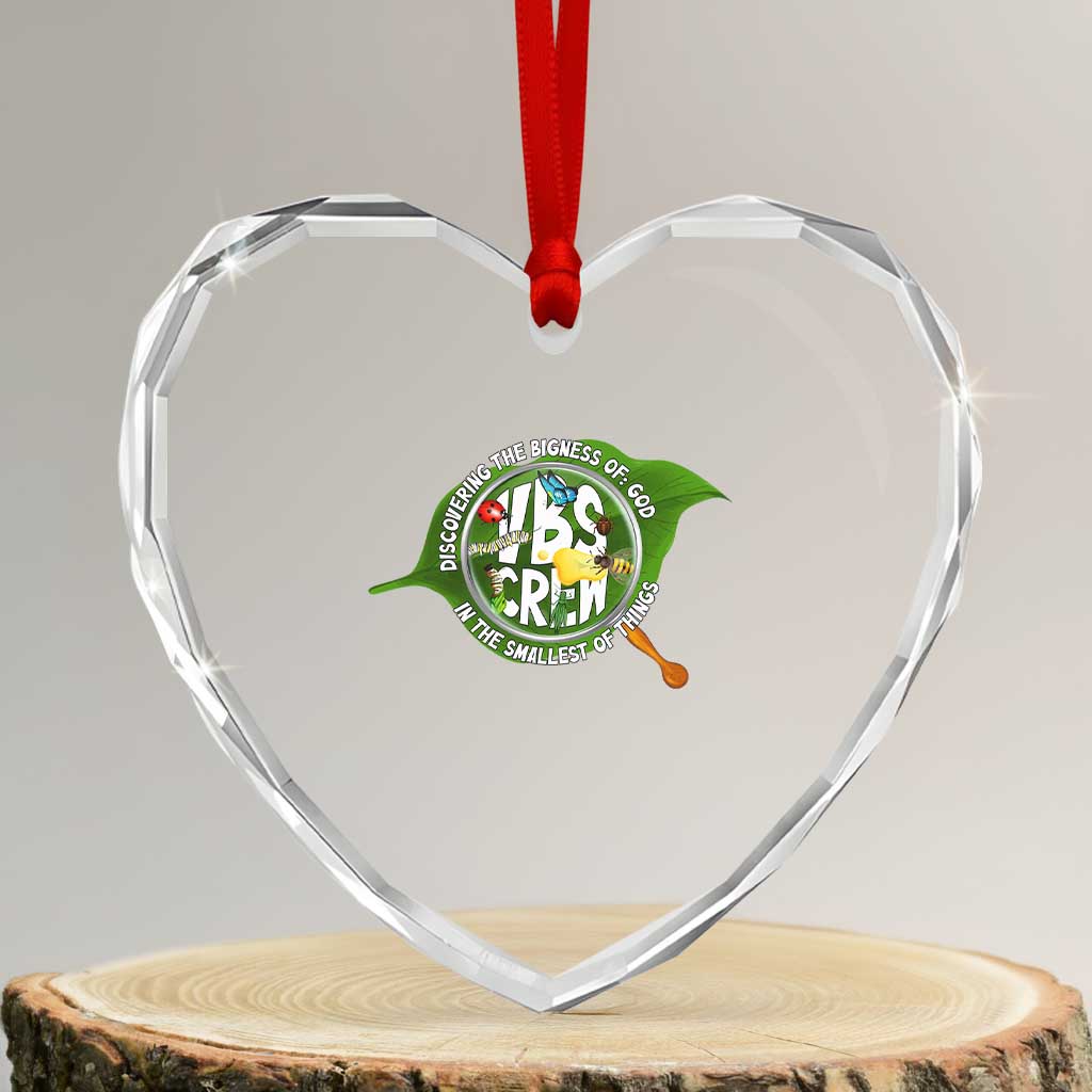 VBS Crew 2025 Heart Crystal Glass Ornament Magnified Discovering The Bigness Of God In The Smallest Of Things - Wonder Print Shop