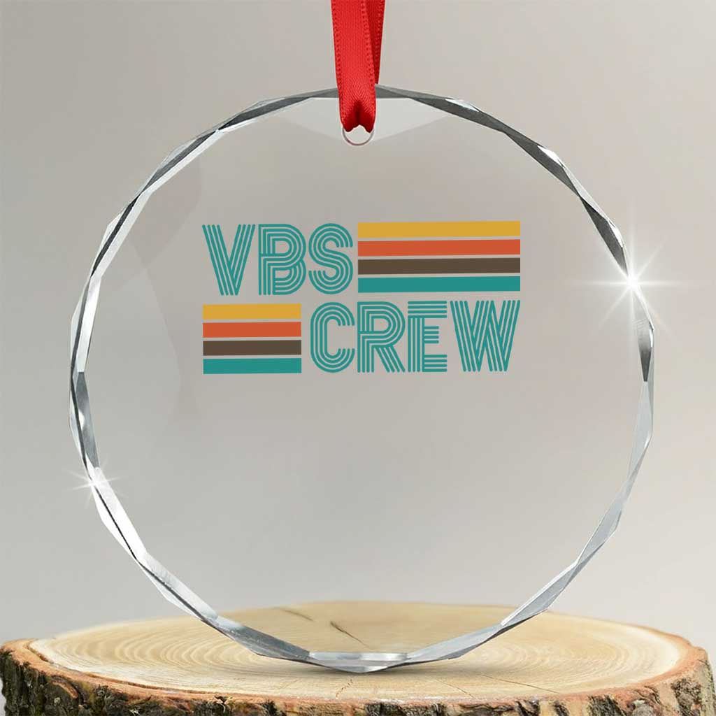 VBS Crew Crystal Glass Ornament Vacation Bible School Church Camp Retro Vintage - Wonder Print Shop