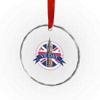 VE Day 80th Anniversary Crystal Glass Ornament WWII Remembrance 2025 Celebrations London - Wonder Print Shop
