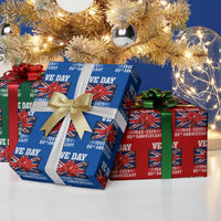 VE Day 80th Anniversary Wrapping Paper Roll 2025 Celebration Union Flag Poppies WWII Remembrance - Wonder Print Shop