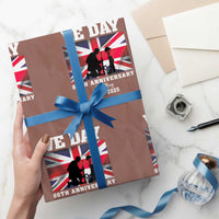 VE Day 80th Anniversary Wrapping Paper Roll Victory in Europe Union Flag WWII Remembrance - Wonder Print Shop