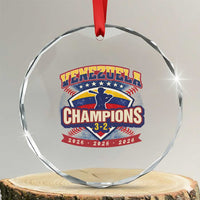 Venezuela 2026 Champions Crystal Glass Ornament Baseball Fan Pride