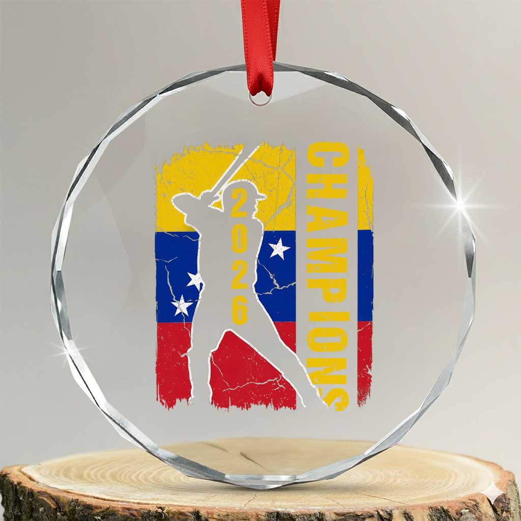 Venezuela 2026 Champions Crystal Glass Ornament Baseball Vinotinto Pride Gift
