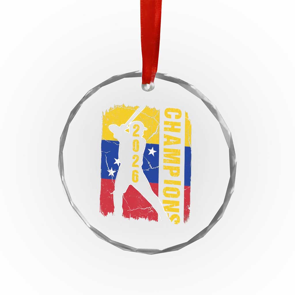 Venezuela 2026 Champions Crystal Glass Ornament Baseball Vinotinto Pride Gift