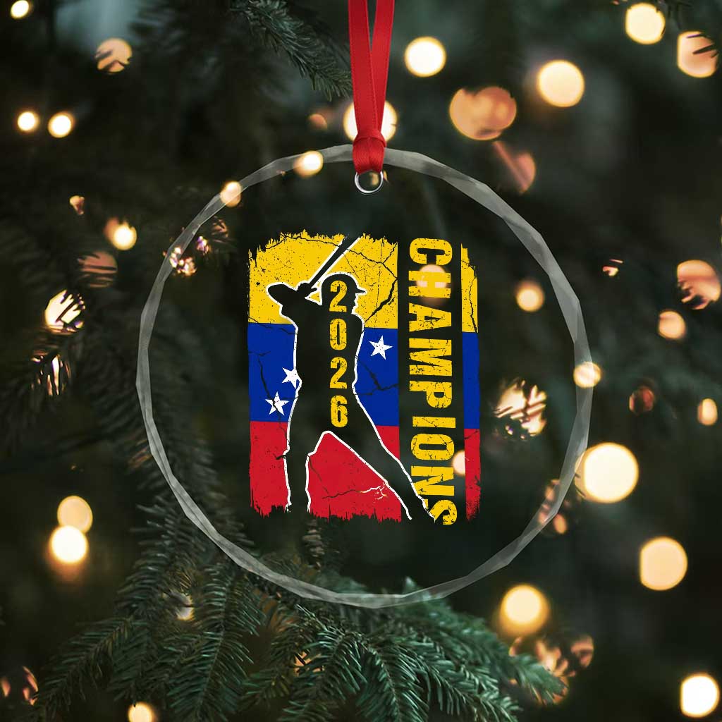 Venezuela 2026 Champions Crystal Glass Ornament Baseball Vinotinto Pride Gift