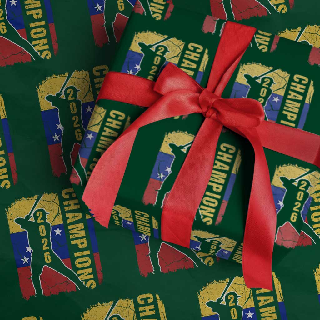 Venezuela 2026 Champions Wrapping Paper Roll Baseball Vinotinto Pride Gift