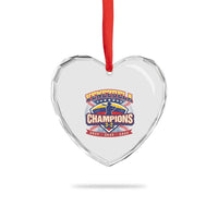 Venezuela 2026 Champions Heart Crystal Glass Ornament Baseball Fan Pride