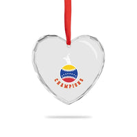 Venezuela 2026 Champions Heart Crystal Glass Ornament Baseball Gift For Sport Lover