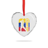 Venezuela 2026 Champions Heart Crystal Glass Ornament Baseball Vinotinto Pride Gift