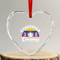 Venezuela 2026 Champions Heart Crystal Glass Ornament Vintage 7 Stars Flag Baseball Pride