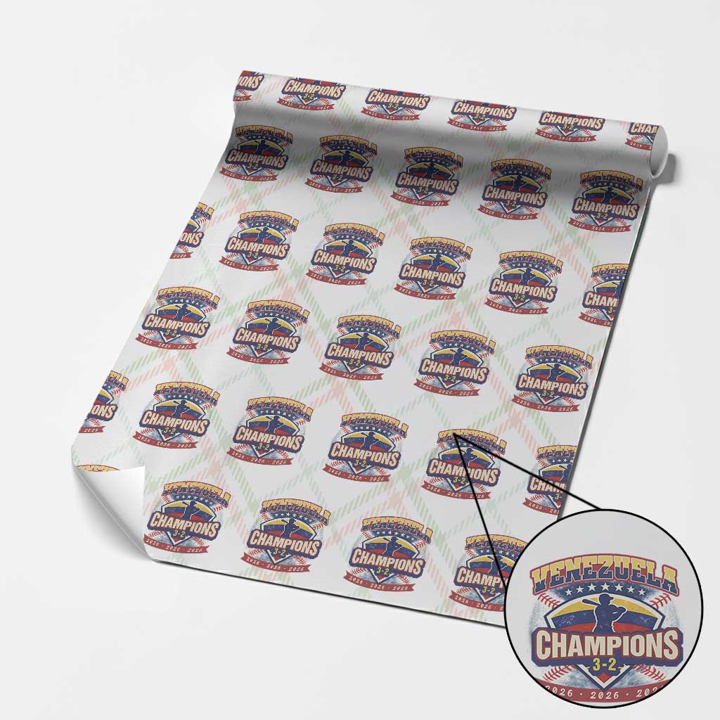 Venezuela 2026 Champions Wrapping Paper Roll Baseball Fan Pride