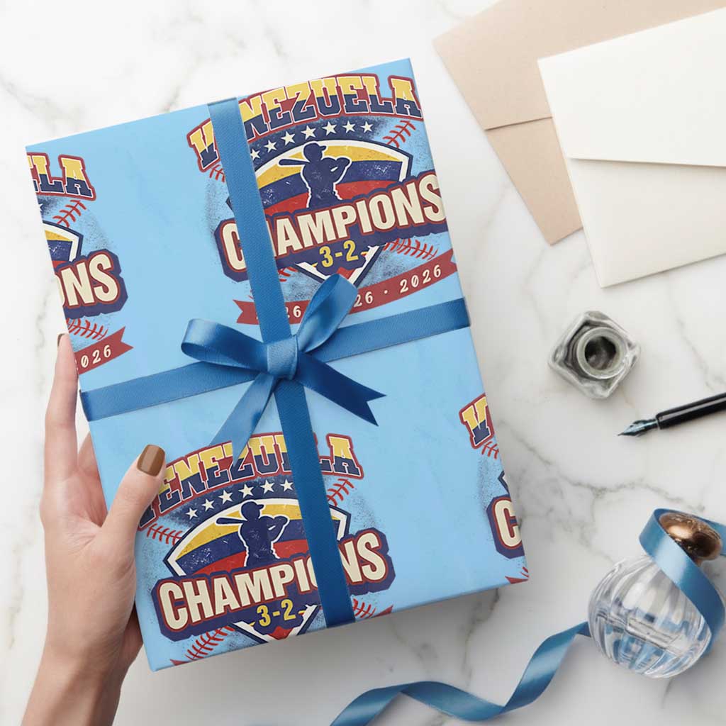 Venezuela 2026 Champions Wrapping Paper Roll Baseball Fan Pride