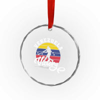 Venezuela 2026 Victory Baseball Crystal Glass Ornament Retro Softball Player Gift