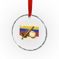 Venezuela Baseball 2026 Crystal Glass Ornament Champions Vintage Venezuelan Flag Baseball Fan Gift