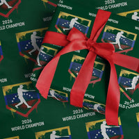 Venezuela Baseball 2026 Wrapping Paper Roll Venezuelan Flag Baseball Fan Gift