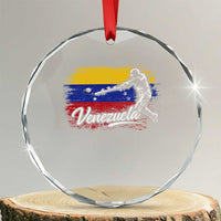 Venezuela Baseball Batter Venezuelan Sport Fan Crystal Glass Ornament