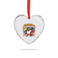 Venezuela Baseball Champions Heart Crystal Glass Ornament Troupial Bird Patriotic Pride
