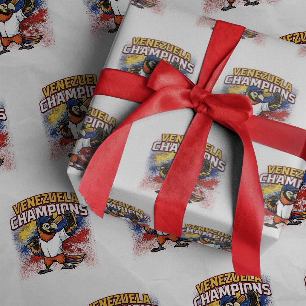 Venezuela Baseball Champions Wrapping Paper Roll Troupial Bird Patriotic Pride