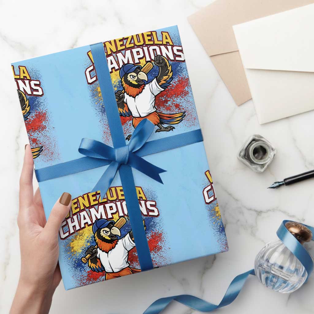 Venezuela Baseball Champions Wrapping Paper Roll Troupial Bird Patriotic Pride